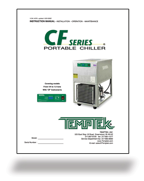 Portable Chillers : CF Series : .25 - 1.5  Ton Man